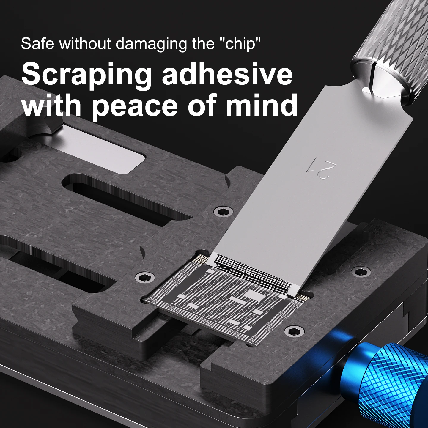 Maant 21T Solder Pad Adhesive Quick Scraper Motherboard Glass Back Cover Chip Adhesive Removal Fast Sharp Repair Knife Tools