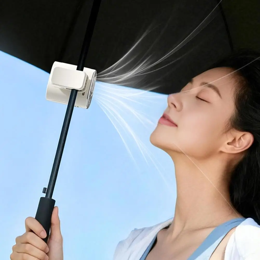 Rotating Clip Cooling Fan Rechargeable Adjustable Speed Car Fan Portable Personal Air Conditioner for Car Desk Travel