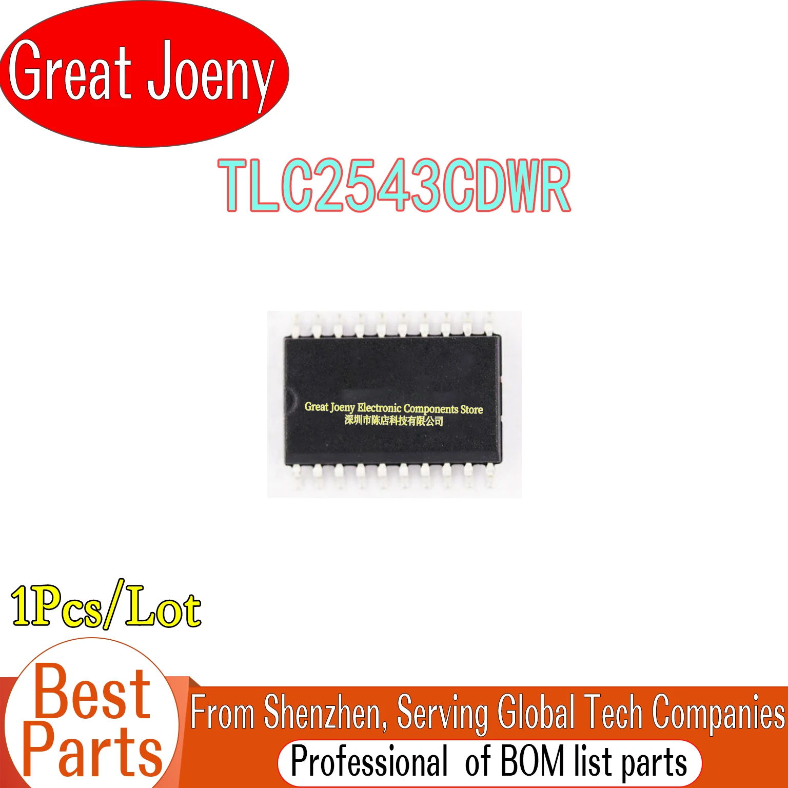 

100% New Original TLC2543CDWR TLC2543C TLC2543CDW IC Chipset SOP-20