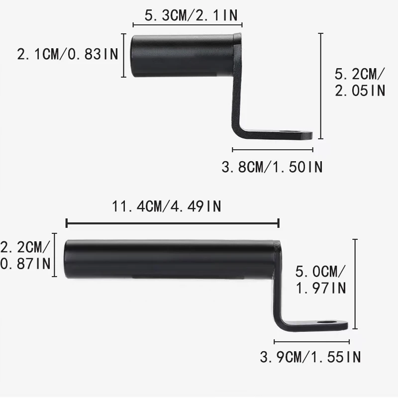 Alongamento extensor suporte espelho retrovisor montagem universal para motocicleta scooter bicicleta suporte do telefone móvel holofotes