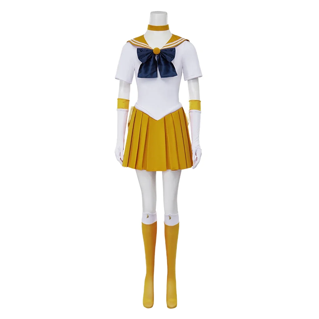 Anime Cosplay Costume, Sailor MinCabo, Aino Sailor, Venus Smile, Robe, Gants, Broche, Sauna, Bande, Épingle à cheveux, Noeuds, btMade, 202 emis