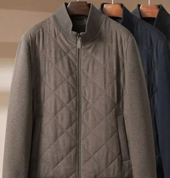 

Italy LP men's clothing 2025 autumn and winter new business fashion solid color stand-up collar men's casual splicing jacket
