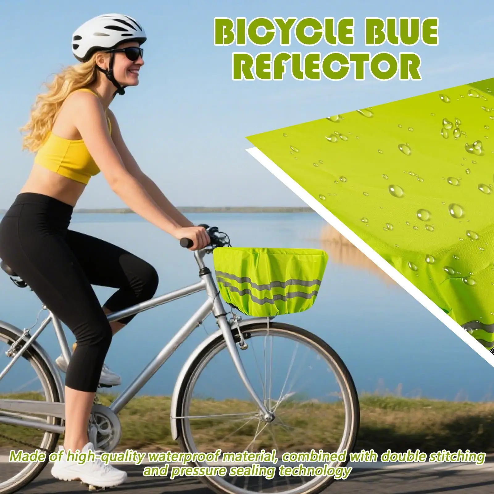 

Подкладка для велосипедной корзины, задний дождевик для велосипеда, аксессуары для велоспорта со светоотражающей полосой, защитный брезент для сумки на багажник электрического скутера