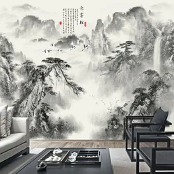 Niestandardowe tapety 3D w stylu chińskim artystyczny obraz tuszem wodospad fototapety ścienne salon sypialnia gabinet Home Decor fresk