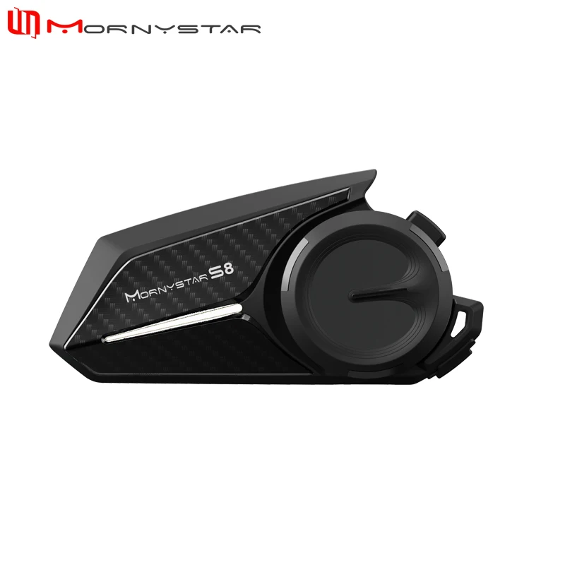 Mornystar S8 Motorcycle Intercom Bluetooth Helmet Headset 6 Riders Communicator BT Interphone,FM Radio,Share Music