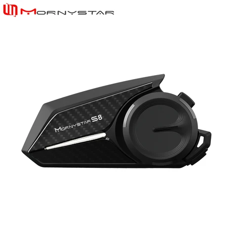 Mornystar S8 intercomunicador de motocicleta Bluetooth casco auriculares 6 conductores comunicador BT interfono, Radio FM, compartir música