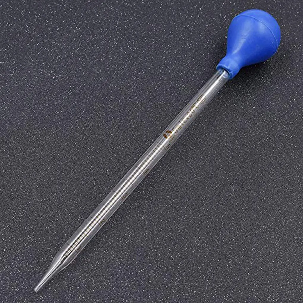 5ml Glass Scale Line Dropper Pipette Lab Dropper Dropping Pipet Blue Rubber Head Pipettors