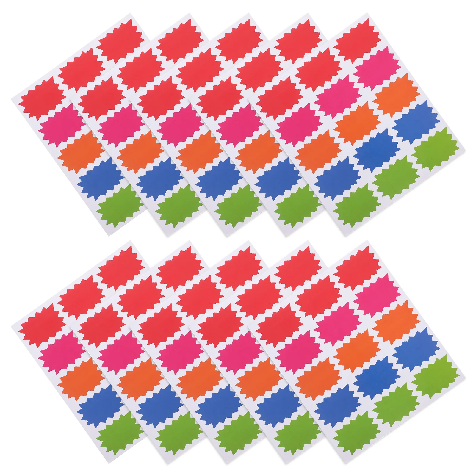 

10 Sheets Price Garage Sale Stickers Blank Self Adhesive Retail Tags Sturdy PP Synthetic Paper for Clothing Food Electronics