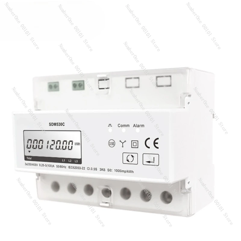Sdm530c three-phase smart electricity meter with built-in relay remote control