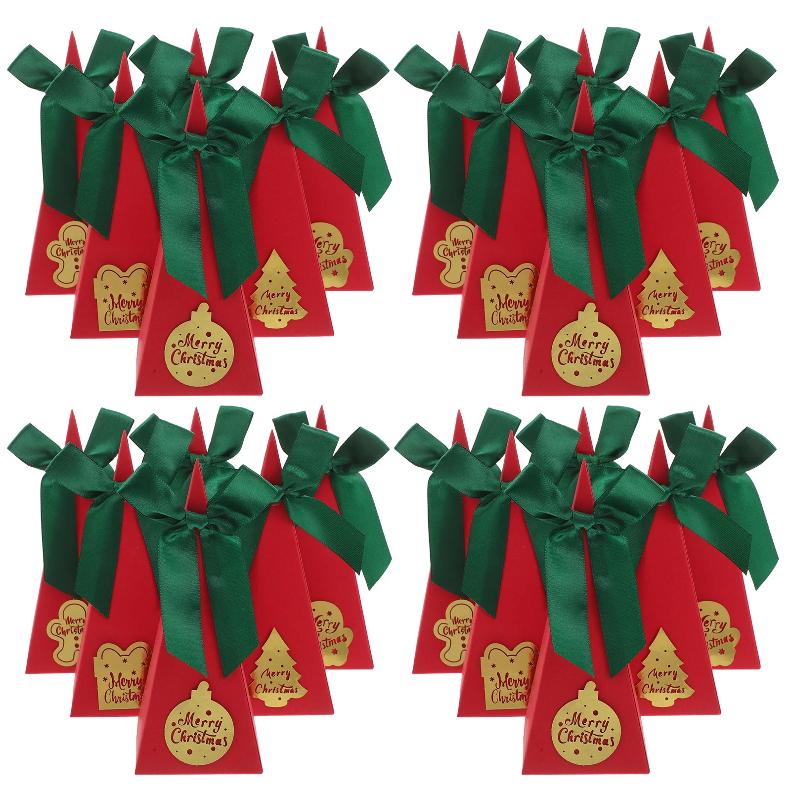 30 قطعة صندوق حلوى عيد الميلاد مثلث على شكل ورقة صناديق الحلوى يطبع احتفالي بناء قوي حاويات هدايا عيد الميلاد #2