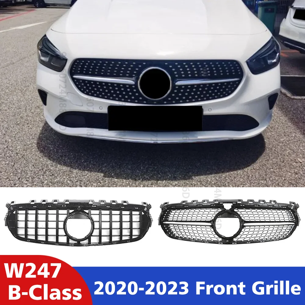 

Chrome Silver Car Styling Grille for Mercedes B-Class W247 B180 B200 B220 B250 2020-2023