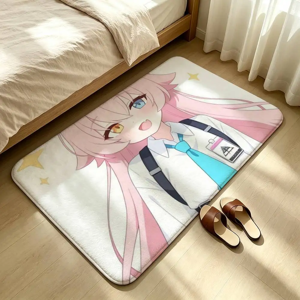 Blue archive Takanashi Hoshino Shower Room Absorbent Small Floor Mat Soft Comfortable Decorative Foot Mat