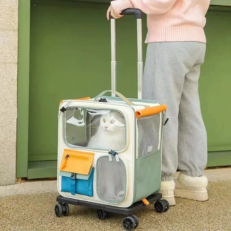 Extra Large Portable Pet Trolley Case Detachable Dog Trolley Case Large Foldable Pet Bag Cat Travel Carrier Bag