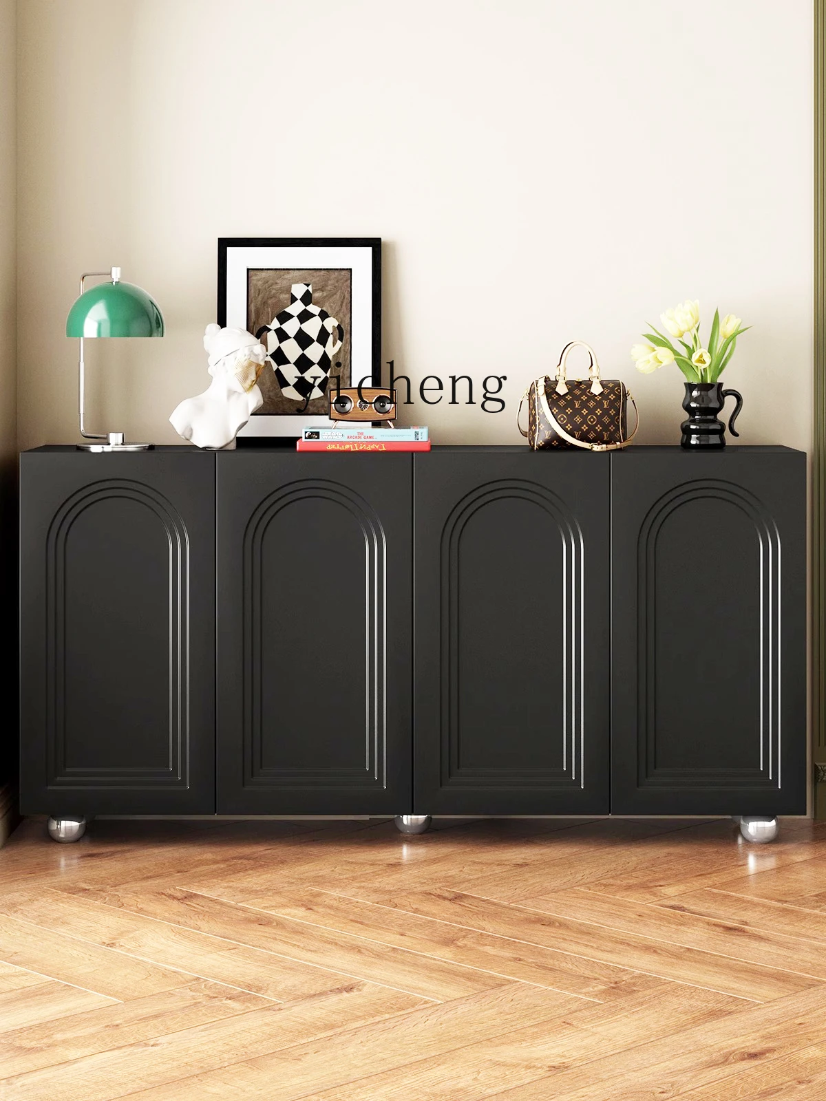 XL Retro Shoe Cabinet Home Doorway Simple Modern Indoor Large Capacity Entrance Cabinet Integrated