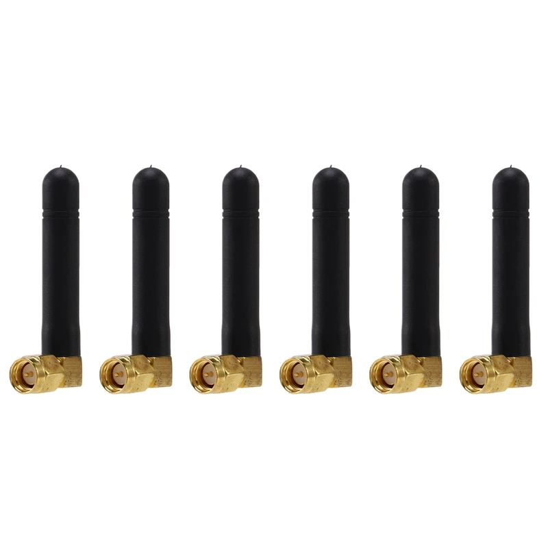 6 PC 2.4 GHz เสาอากาศ 3.5Dbi WIFI Aerial Bluetooth Zigbee โมดูล SMA ชายมุมขวาขายส่งราคาโมเด็ม