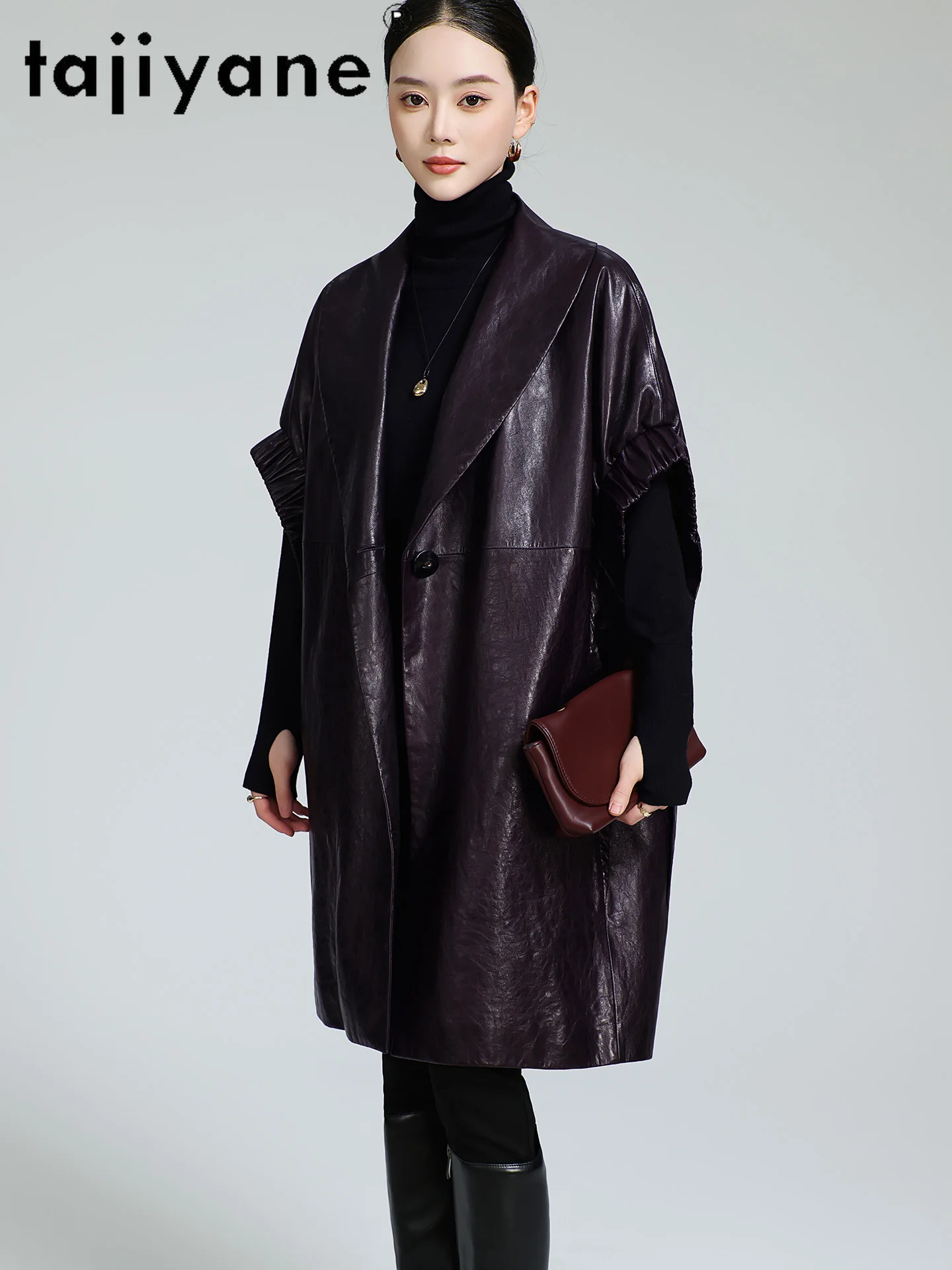 TAJIYANE 100% Genuine Leather Jacket Woman Luxury Sleeveless Sheepskin Vest White Duck Down Coat Winter Clothes Women 2025 신상아우터