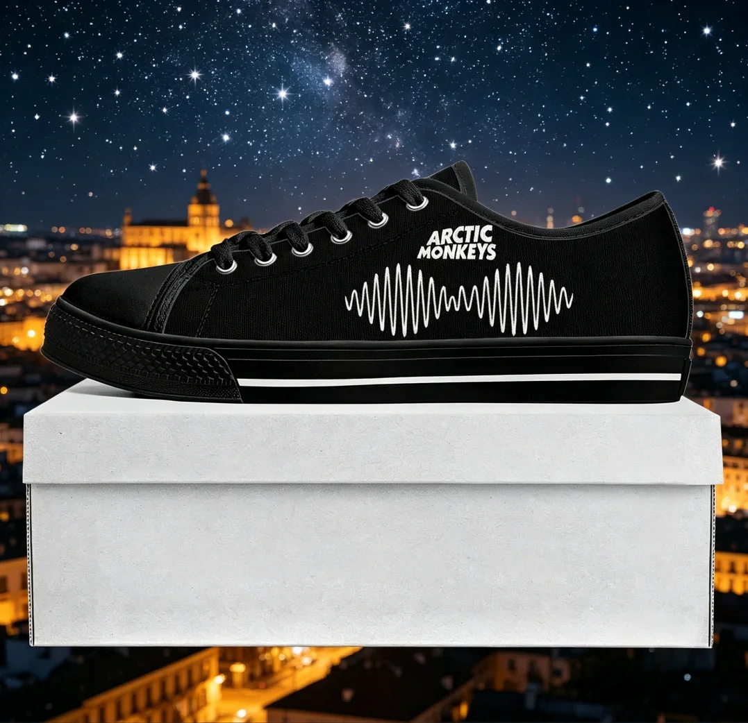 

Arctic Monkeys Psychedelic Rock Art Print Unisex Flat Casual Shoes Trendy Daily Sneakers Comfortable Wear Resistant Sole Couple