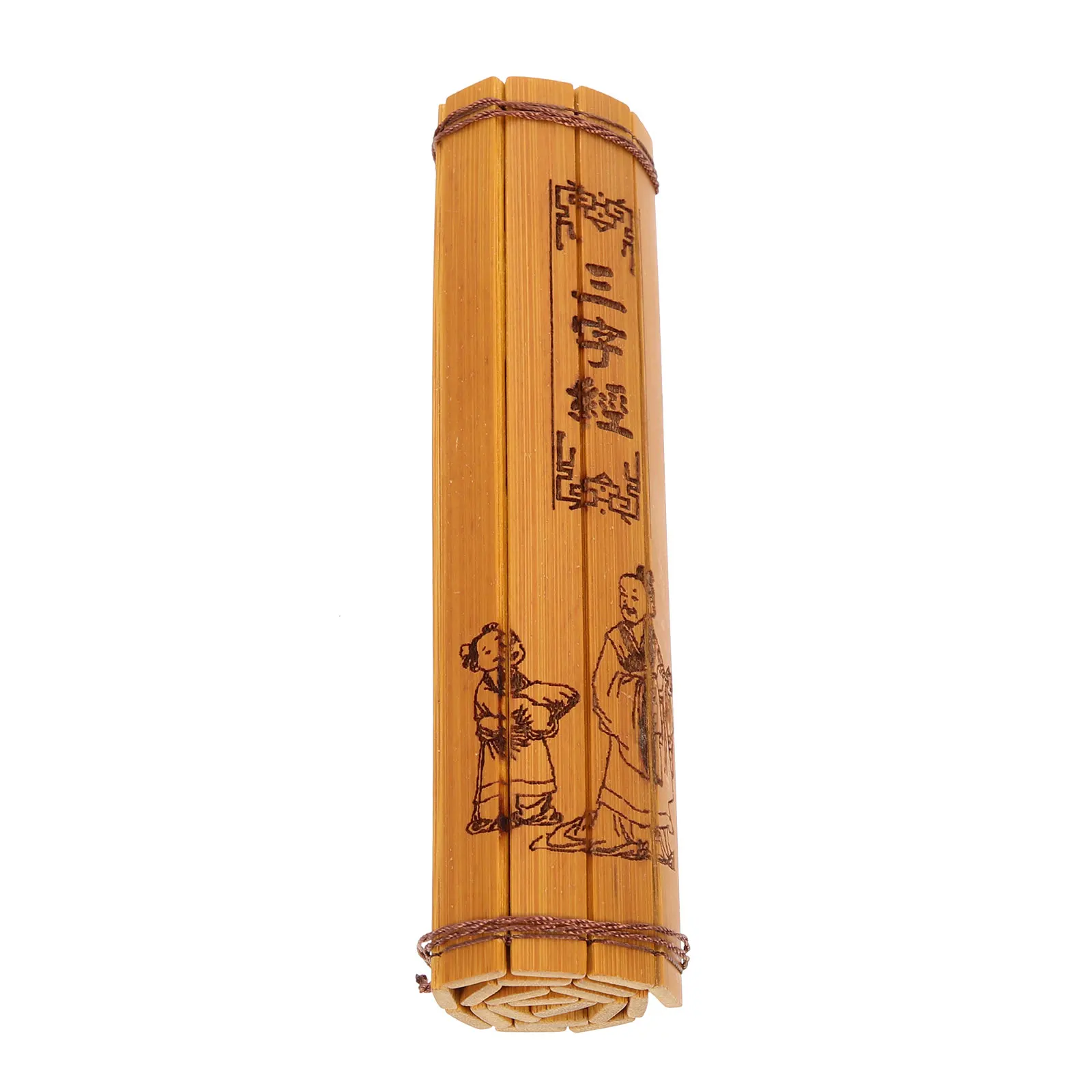 

Three Character Primer Bamboo Book Elegant Decorative Craft Educational Prop Vintage Room Decor Photography Bamboo Ornament