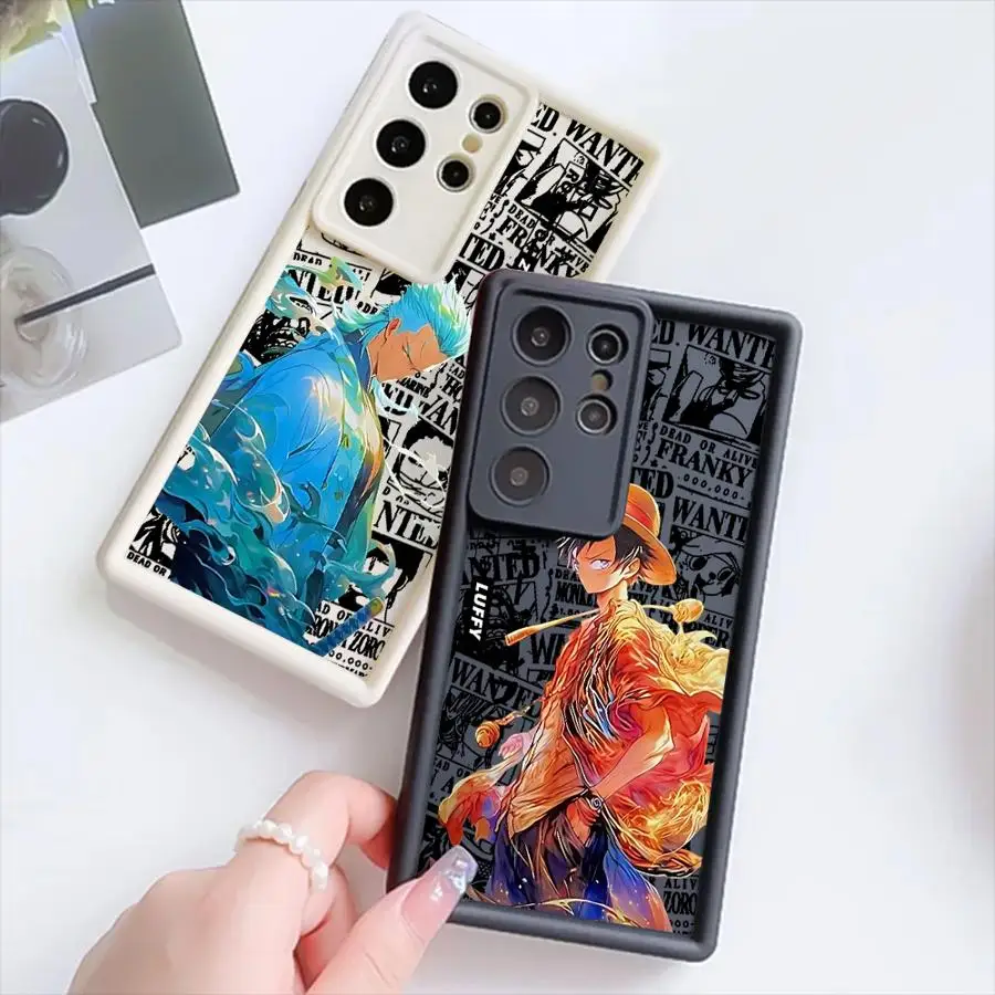 Etui One Piece Cool Zoro Luffy na Samsung Galaxy S25 Ultra S25 Edge S24Ultra S23 FE S20FE S22 S21 S24 Plus, miękka obudowa