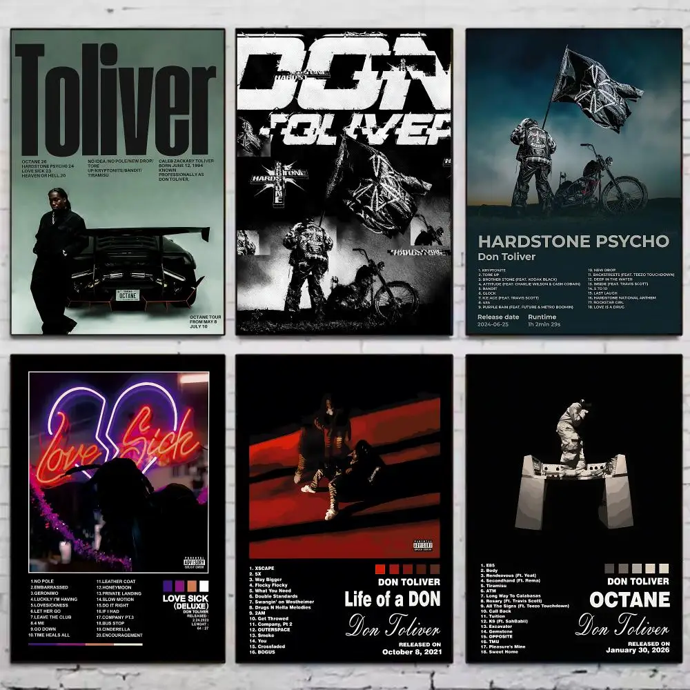 Rapper D-Don Toliver Poster Trendy Wall Art Aesthetic Room Decor Print Living Room Bedroom Home Decoration