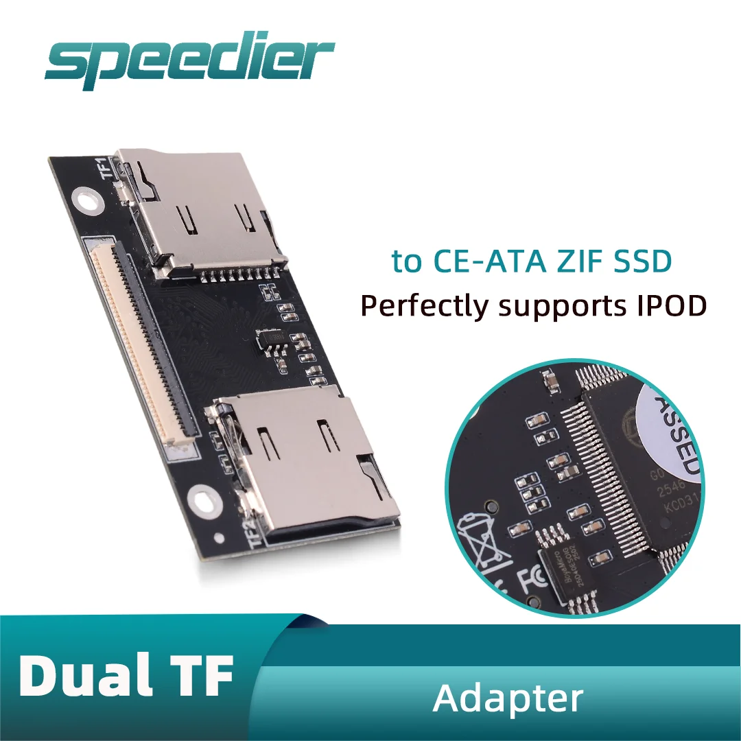 

2 Dual TF Card To CE for Adapter Card Industrial Computer Recorder, Driving Device NAS Perfectly Supports IPOD