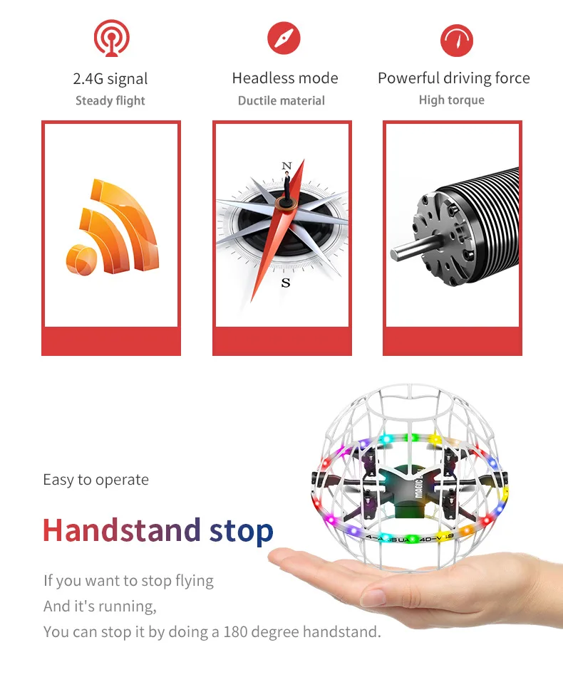 RC Dron Volledige bescherming Voetbalstijl Obstakel vermijden Afstandsbediening Quadcopter 3D Roll Auto Hover Dual Mode Vliegtuigen Speelgoed