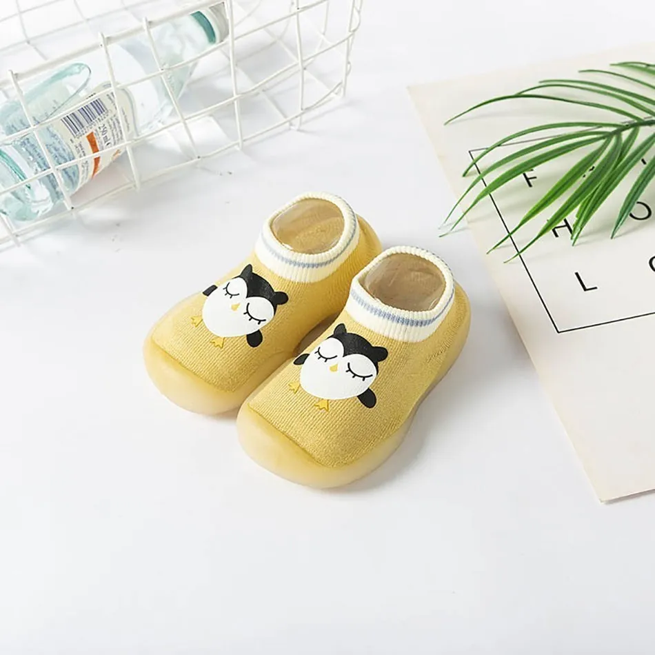 Zapatos antideslizantes de goma para bebé, niña, niño, recién nacido, muchos zapatos con patrón de dibujos animados encantadores, zapatos para