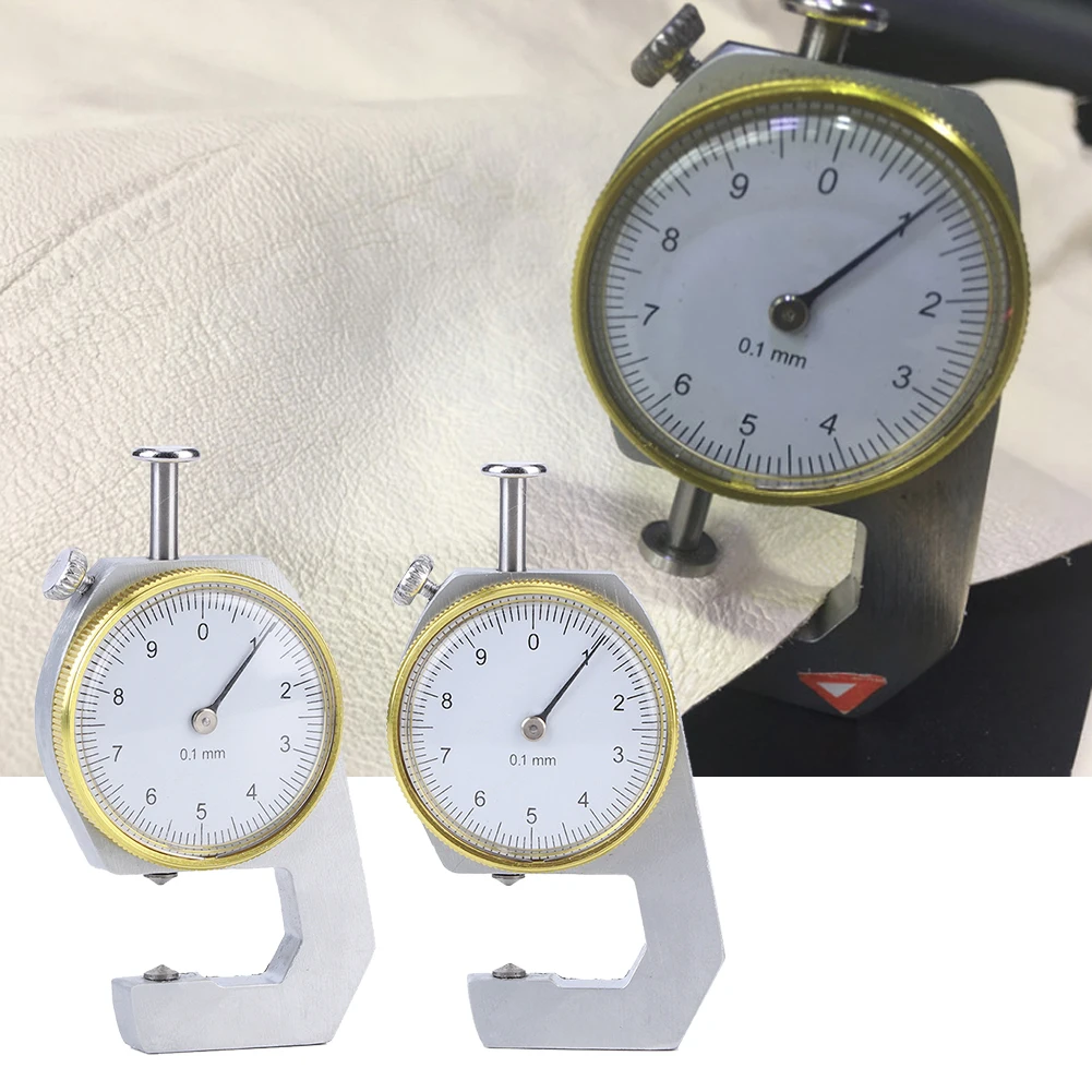 Measuring Thickness  Thickness Gauge Round  Accuracy Measuring Tool Flat Pointed Head Range of 0‑10 mm Thickness Gauge