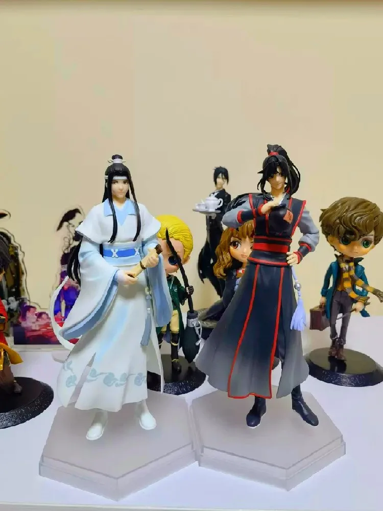 

New 19cm Original Mo Dao Zu Shi Wei Wuxian Lan Wangji Anime Action Figure Pvc Model Doll Toys Collectible Decor Birthday Gift