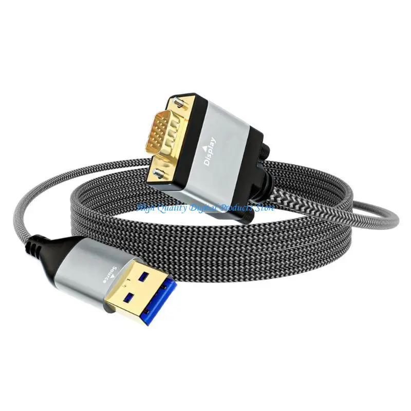 

U2JE USB3.0 to VGA Extension Wire Auto Recognition No Driver Required FHD Cable