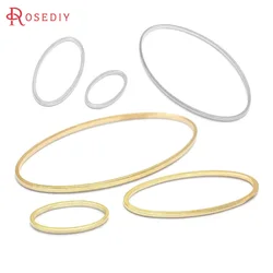 50PCS 16x8mm 25x10mm 30x15mm 40x20mm Brass Oval Shape Closed Rings Connect Rings Diy Jewelry Findings Earrings Accessories