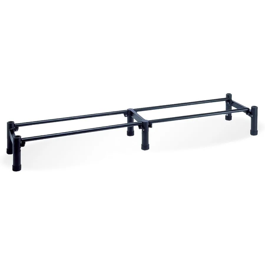 Pilates Reformer Stand with Adjustable Height for Home Use Durable Steel Frame in Black Compact Design for Small Spaces