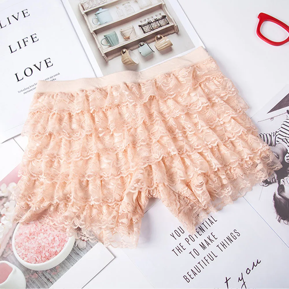 Culotte courte en dentelle à volants, sous-vêtement astronomique, culotte bloomer, streetwear