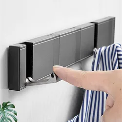 Invisible Storage Hook Automatic Rebound Folding Multi-purpose Hanger Door Rear Fitting Room Wall Entrance Coat and Hat Row Hook