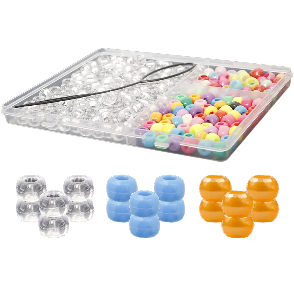 1Set Hair Extension Tools Combination Colored Clear Hair Beads Braid Jewelry Dreadlocks Accessories Suitable for Party Wedding view 5