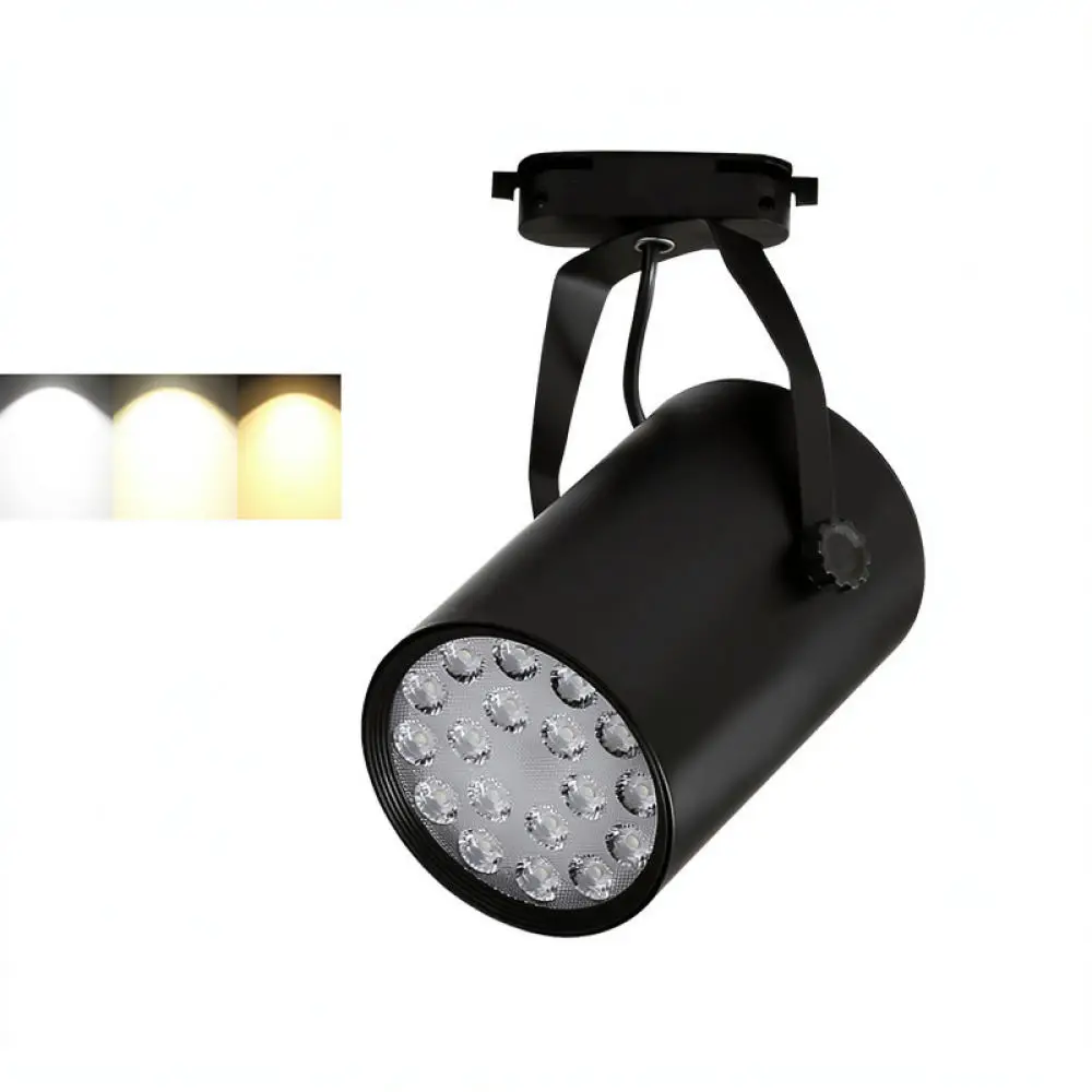 High CRI LED Track Spotlight For Commercial Background Wall COB Rail Lighting Modern Aluminum Rotating Ceiling Lamp Fixture