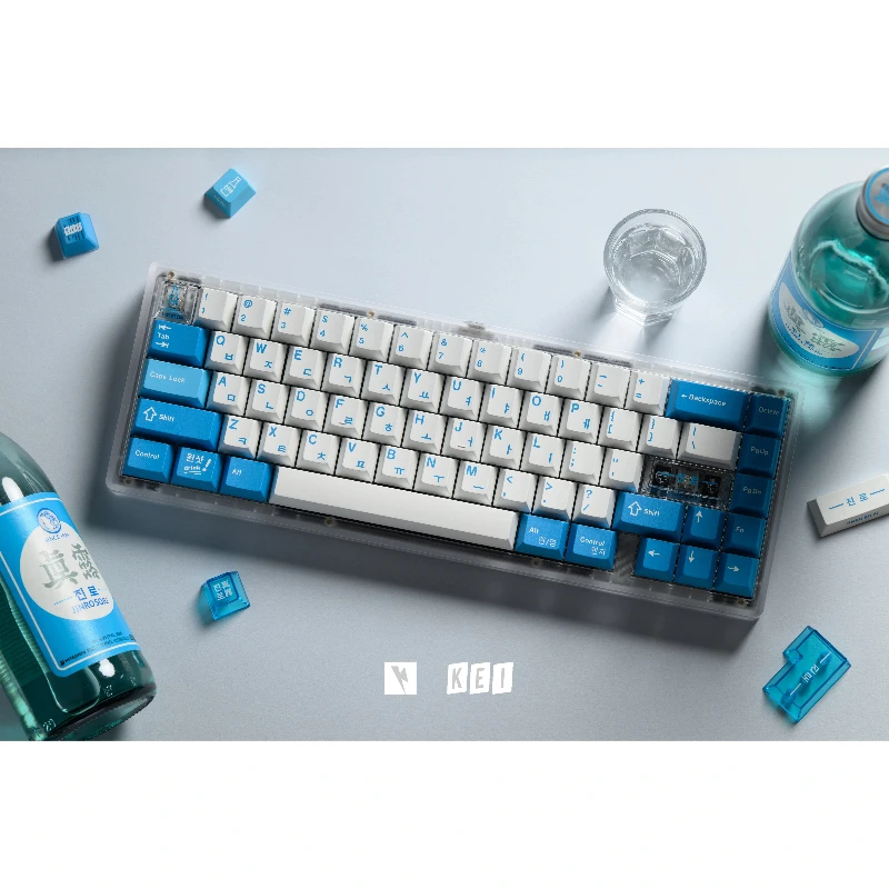 

Keykobo SOJU Blue Mechanical Keyboard Customized Keycaps ABS Injection Molded Opaque Keycaps MX Keycaps Personalized Durable