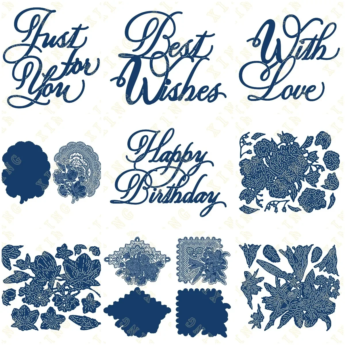 

Happy Birthday Flowers New Metal Cutting Dies Scrapbook Diary Decoration Stencil Embossing Template Diy Greeting Card Handmade