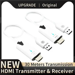 30m Wireless Video Transmitter and Receiver HDMI-Compatible Extender Display Adapter Cable Screen Mirror for Camera PC To TV