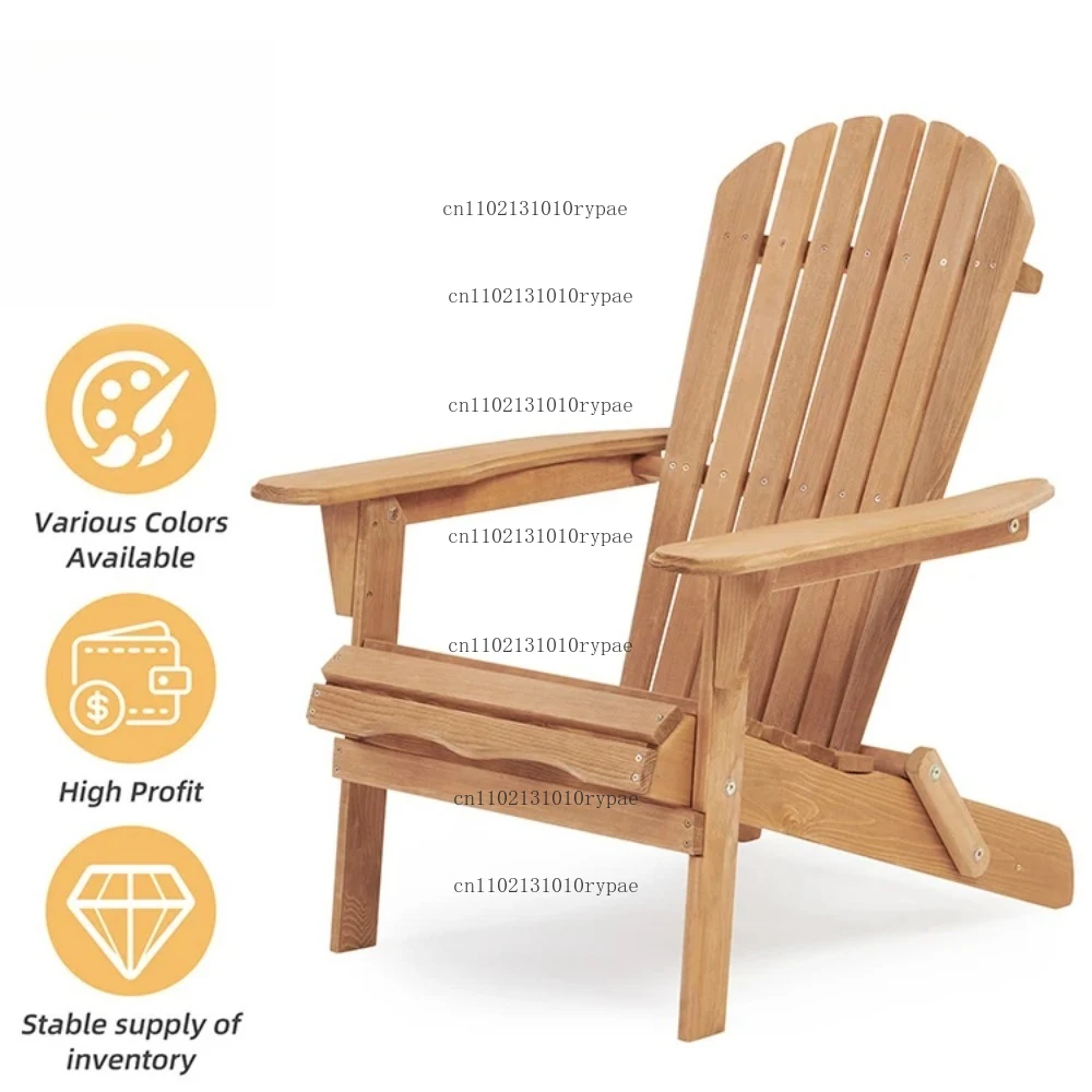 Hot Selling Drop Shipping Patio Lounger Armchair Wooden Folding  Chair Half-assembled Set
