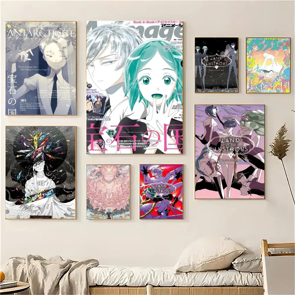 Cartoon L-land Of The Lustrous Poster Self-adhesive Decal Living Room Bedroom Party Bar Decor Moisture-proof Fade-resistant