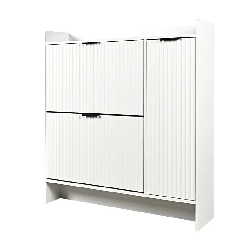 Multifunctional tipping bucket shoe cabinet, with locker, household entrance, living room shoe rack storage artifact