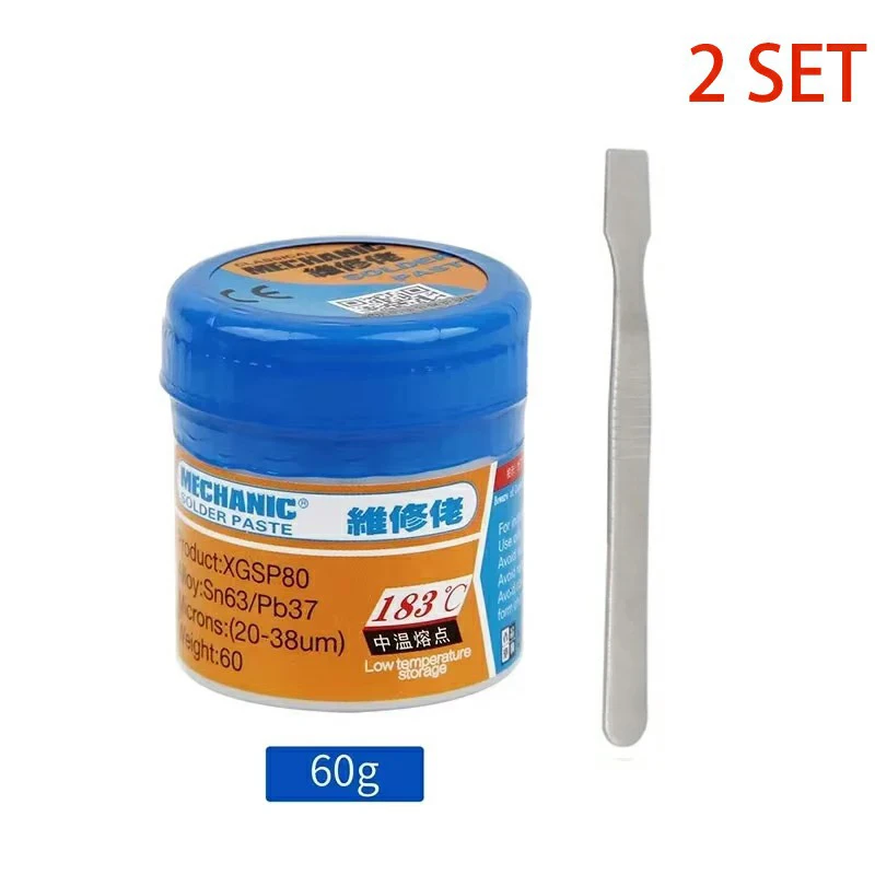 Lötpaste 35g 183 ℃ Chip-Lötpaste geeignet für LED-Leiterplatten, elektronische Komponenten, Handy-Reparatur, Flussmittel-Werkzeugzubehör