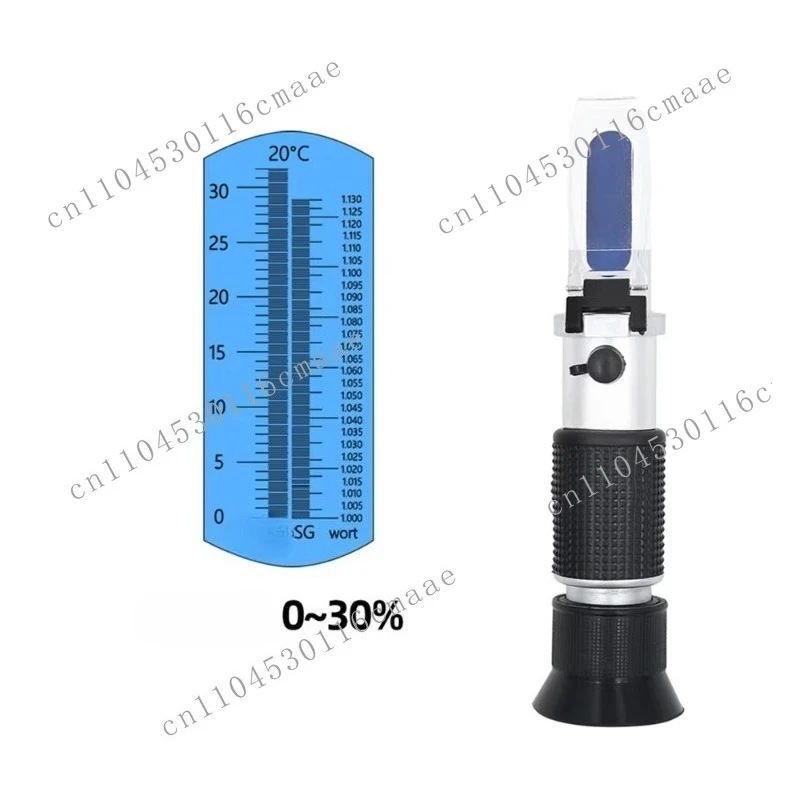 Portable Handheld SG 000-1.130 0-32% ATC Refractometer for Liquid Analysis