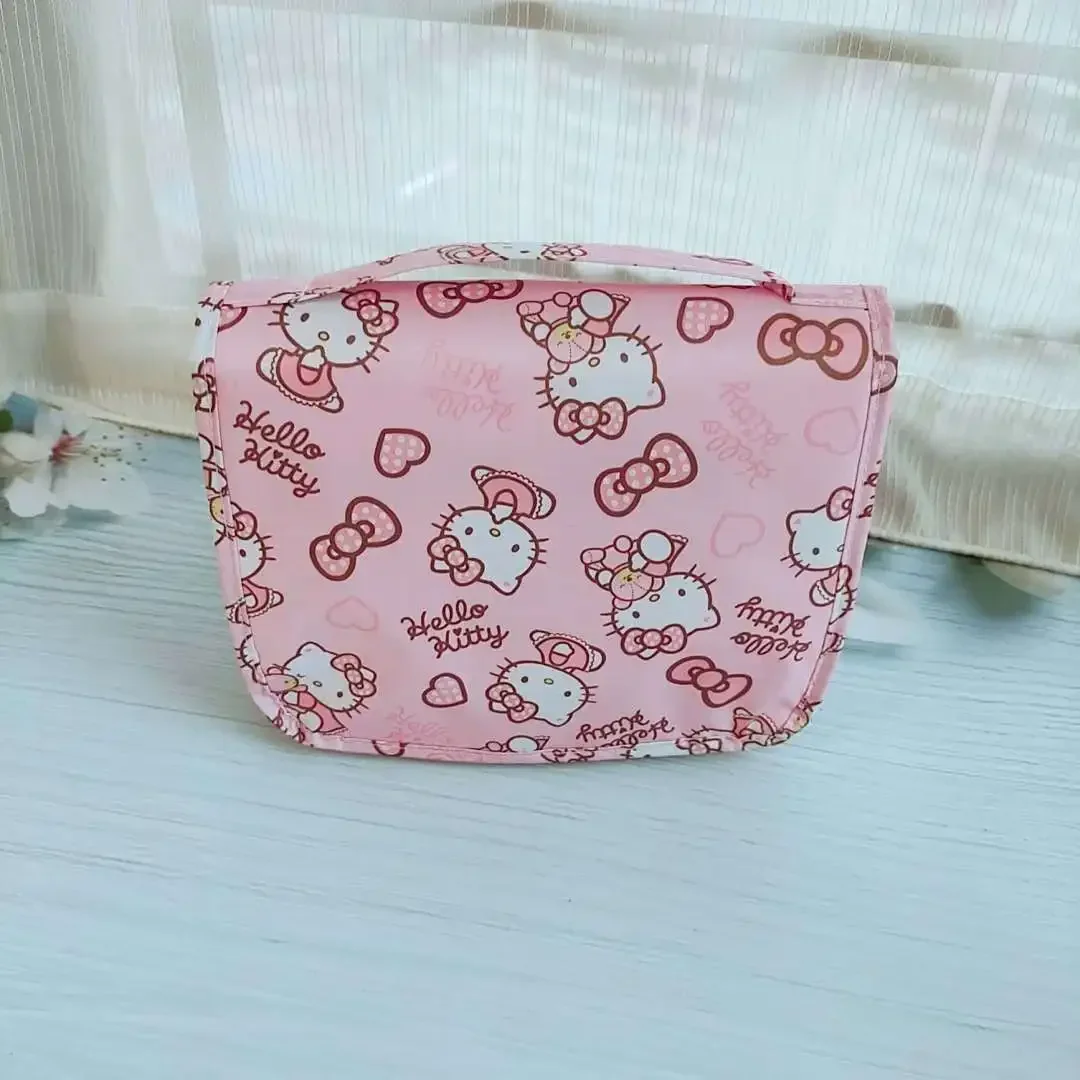 Sanrio Hello Kitty Handtasche Cinnamoroll Melody Cartoon hängender Kulturbeutel Kosmetiktasche multifunktionale Aufbewahrungstasche