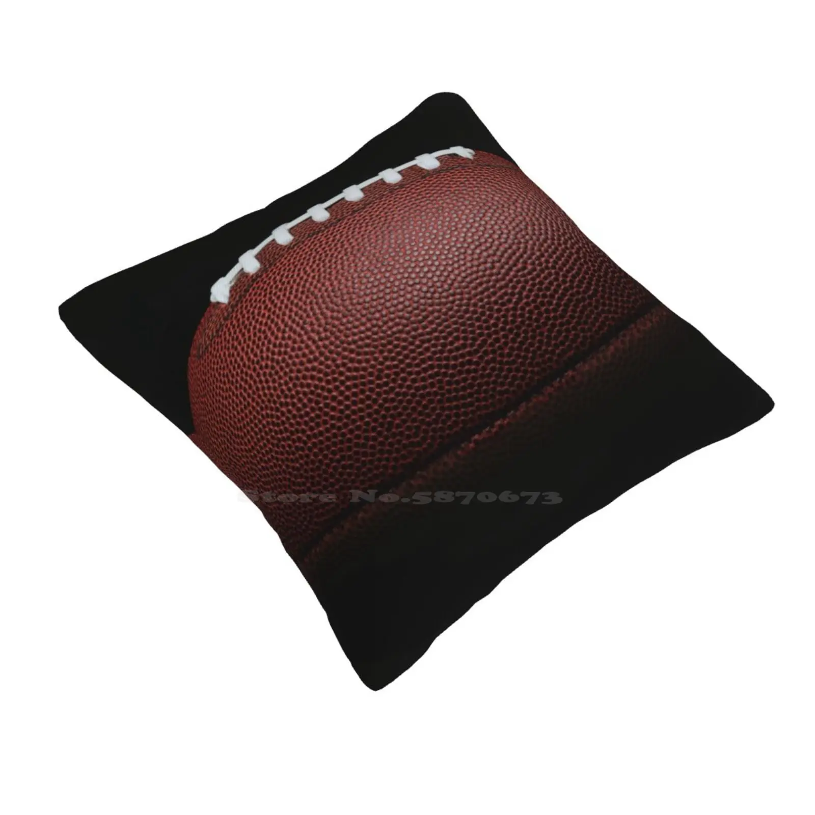 Football Throw Cushion Pillow Cover American Football Sport Textured Leather Close Up No People Black Background American