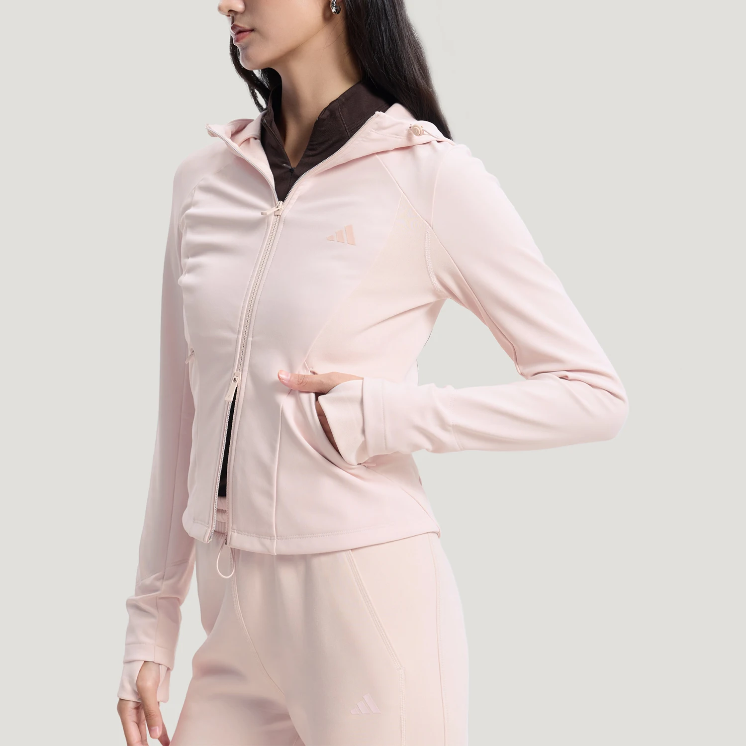 Chaqueta corta con capucha y corte ajustado para mujer Adidas Authentic Spring Style KH2670