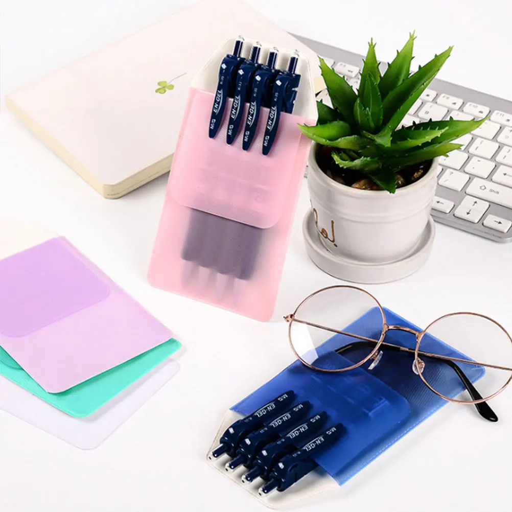 12 قطعة إدراج نوع القلم حقيبة صغيرة محمولة مقاوم للماء قلم رصاص كيس التخزين للطبيب والممرضات المنظم مكتب اللوازم المدرسية القلم