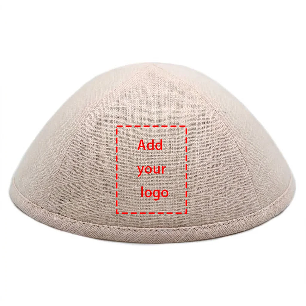 100pcs Custom Linen Kippah Personalized Yarmulke Jewish Wedding Ceremony Party Favor Groom Groomsmen Wedding Guest Gift