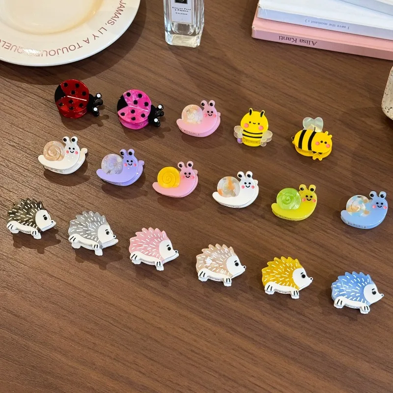 mini-presilhas-de-cabelo-de-animais-abelha-ourico-e-caracol-material-de-Acido-acetico-presilhas-modernas-para-franja-portateis-fofas-estilo-desenho-animado-e-Unicas